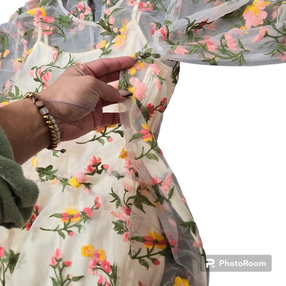 Nanette Lepore Floral Embroidered Illusion Dress - Picture 3 of 9
